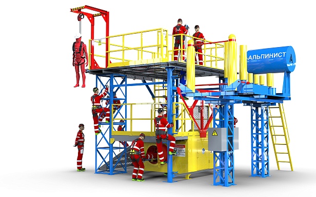 Сергиево-Посадский городской округ. На  ПАО «РусГидро» — «Загорская ГАЭС» смонтирован полигон "Альпинист-03-07" для тренировок безопасной работы на высоте   Сергиево-Посадский городской округ. На  ПАО «РусГидро» — «Загорская ГАЭС» смонтирован полигон "Альпинист-03-07" для тренировок безопасной работы на высоте